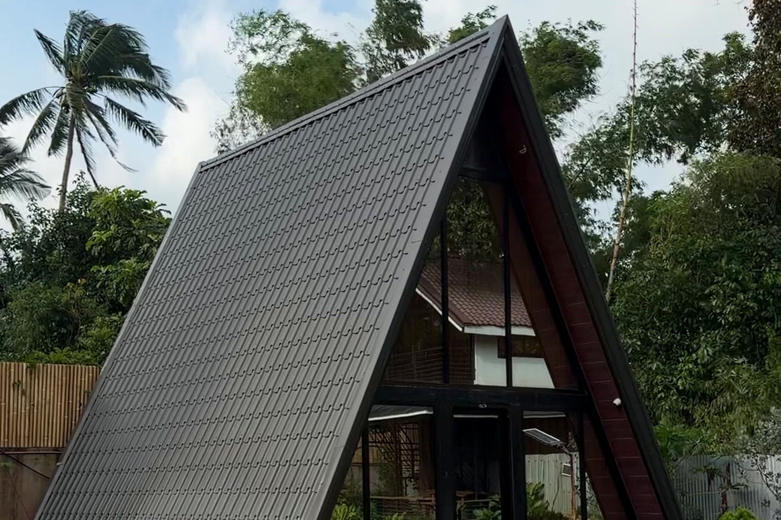 A-Frame Villa's steep pitched roofline